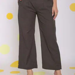 KAORI BY SHREYA AGARWAL Women Relaxed Straight Leg High-Rise Trousers-image-42