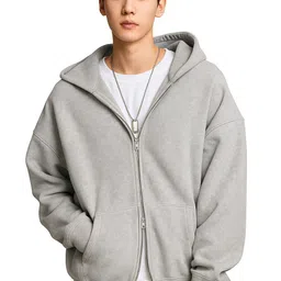 Be Savage Men Solid Hooded Front-Open Sweatshirt-picture-17