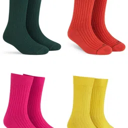 Dynamocks Pack Of 4 Anti-Microbial Calf-Length Socks-26