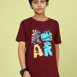 YK Boys Graphic Printed Round Neck Cotton T-shirt-22