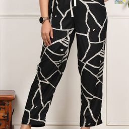Style Shoes Pack Of 2 Abstract Printed Mid-Rise Lounge Pants-image-112