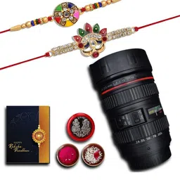 DeoDap Roli Chawal Coin, Mug & Greeting Card Rakhi Gift Set-image-25