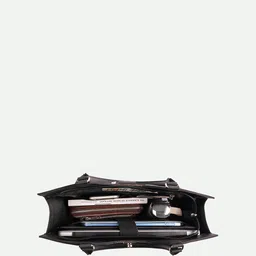 ZOUK Women Textured Structured Buckle Detail Shoulder Bag image 5