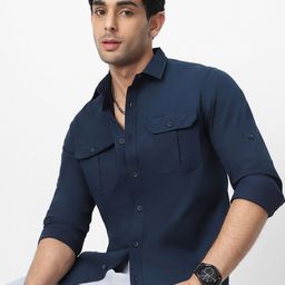 Urbano Fashion Men Opaque Casual Shirt-image-63