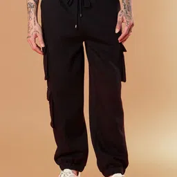 MASCLN SASSAFRAS Men Mid-Rise Relaxed Fit OversizedJoggers-image-49