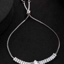 VOGUE HAIR ACCESSORIES American Diamond Studded Wraparound Bracelet-image-50