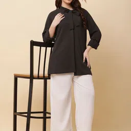 Tawakkul Clothes Tie-Up Collar Neck Shirt & Trouser Co-Ord Set-image-78