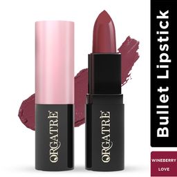 Orgatre MoodBliss Creamy Matte Lipstick With Jojoba Oil - Wineberry Love-32