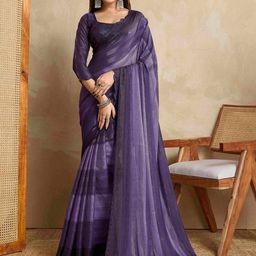 Ishin Striped Pure Chiffon Saree-image-17
