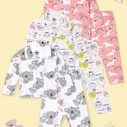 The Mom Store Unisex Kids Printed Night suit-image-48