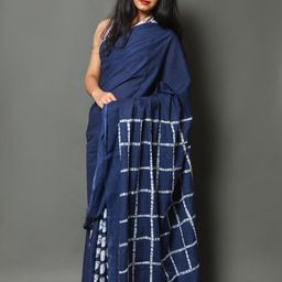Pinkcity Trade World Blue Pure Cotton Ikat Sarees-picture-11