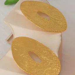StyleCast x Revolte Gold-Plated Oval Chunky Drop Earrings-69