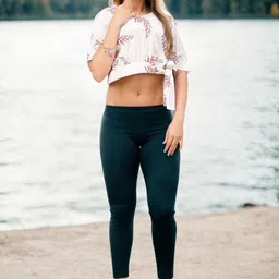 Bucciato Private Limited Floral Print Satin Crop Top-image-27