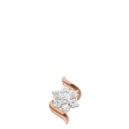 Sparkles Lab Grown Diamond IGI Certified 0.07 Ct Swirl Nose Pin Round Shape-image-88