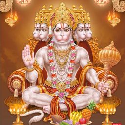 25.4 cm Panchmukhi Hanuman 14 Non-Reusable Sticker-image-74