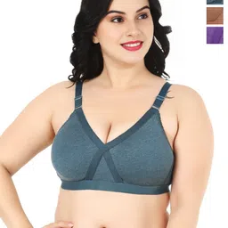 Boleem Pack Of 3 Full Coverage Non Padded Bra-40