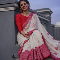 bigben textile Silk Blend Banarasi Saree-image-82
