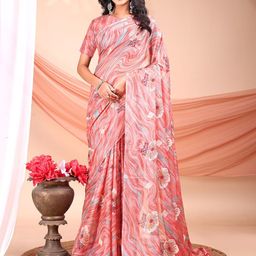 Leelavati Floral Printed Pure Chiffon Saree-image-47