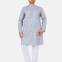 Studio Shringaar Men Printed Thread Work Floral Kurta-42