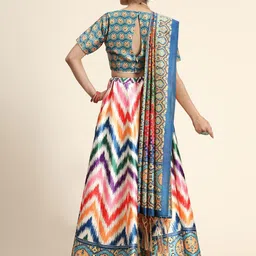 Kaizen TEXO FAB Printed Semi-Stitched Lehenga & Unstitched Blouse With Dupatta image 5