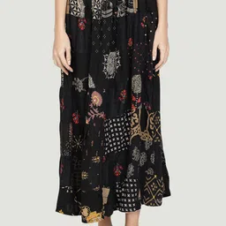Cloth Bites Printed Flared Midi Skirt-image-22