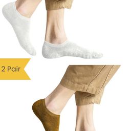 NESKA MODA Unisex Set Of 2 Shoe Liners Cotton Socks-image-97