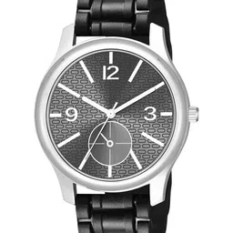 CSAMON Men Dial & Bracelet Style Straps Analogue Watch 1017SLV M5 GERY D 801BLK_SH-8