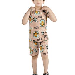 Arshia Fashions Boys Graphic Printed Round Neck T-shirt With Shorts-image-92