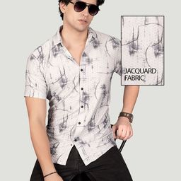 ALMATY Men Comfort Slim Fit Opaque Printed Casual Shirt-image-46