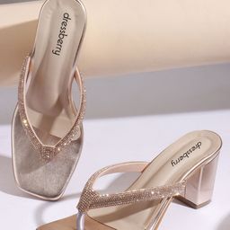 DressBerry Women Embellished Block Heel Sandals with Western - Embellished-picture-11