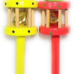 shopimoz Hand Wooden CAGE Rattle Toy for Baby (Set of 2) (Color May Vary ) Rattle-picture-19