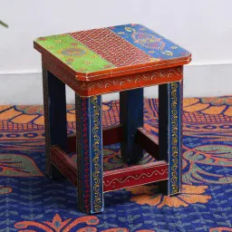 craft tree Multicolour Wood And Mdf Painted Stool-picture-38
