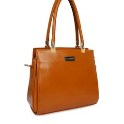 Bellissa Tan PU Structured Shoulder Bag image 2