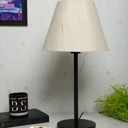 BTR CRAFTS Cream 2 Pieces Frustum Table Lamp with Adjustable Cord image 2