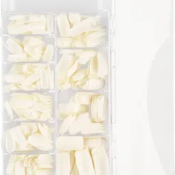 Nail Tips,500pcs Acrylic False Nails Long Square Fake Nail Tips, 10 Sizes White-10
