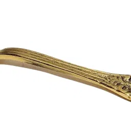 a & h enterprises Set of 2 pieces Brass Forks Floral Design Daily Multipurpose Use Brass Dessert Fork Set image 3