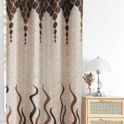 213 cm (7 ft) Polyester Semi Transparent Door Curtain Single Curtain-image-18