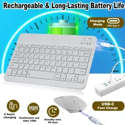 FKU Wireless Keyboard & Mouse For Android Windows PC Tablet Combo Set image 2