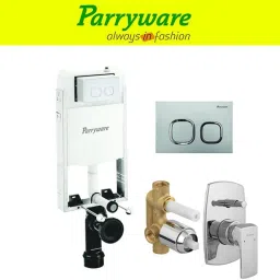 Half Frame Concealed Cistern, with divater body upper Euclid set of 1 pic 169 Dual Flush Tank-3