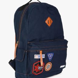 bad habit Canvas Backpack with Badges image 3