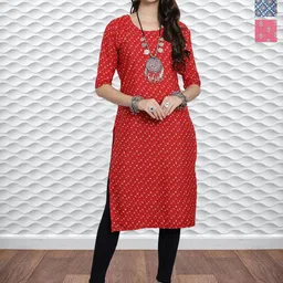 HERE&NOW Selection Of 3 Printed Straight Kurtas-image-99