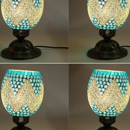 SOMIL White Printed Glass Table Lamp-image-69