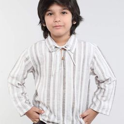 taffykids Boys Relaxed Opaque Striped Casual Shirt-image-86