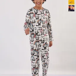 Anthrilo Boys Pack of 3 Typography Printed Night suit-image-71