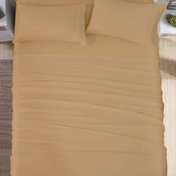 KASHILON Beige 300 TC Single Bedsheet with 2 Pillow Covers-image-104