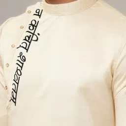 DEVOILER Men Ethnic Motifs Printed Thread Work Kurta image 5