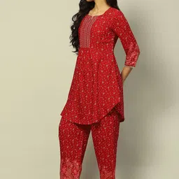 Rangriti Printed Ethnic Tunic With Trouser image 3