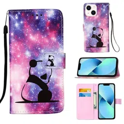 PEEPERLY Abstract Printed iPhone 15 Plus Flip Case Mobile Accessories-22