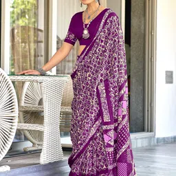 Pandadi Saree Batik Ready to Wear Block Print Sarees-picture-1