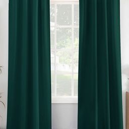 HOMEMONDE Green 2 Pieces Black Out Window Curtains-image-53